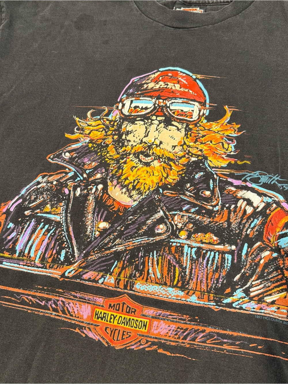 Vintage Harley Davidson Paul Smith tee shirt black 90s men’s XL Holoubek - Picture 3 of 11